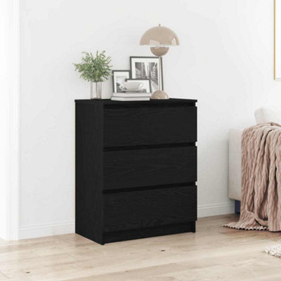 vidaXL Sideboard - 3 Drawer - Black Oak - Image 4