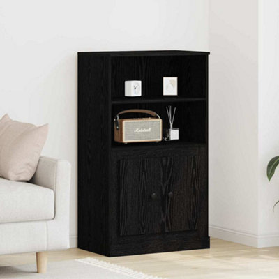 Vidaxl Highboard Black Oak 60 X 35.5 X 103.5 Cm Engineered Wood from B&Q