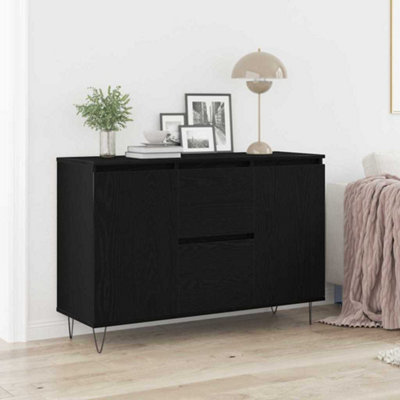 Vidaxl Sideboard Black Oak 101.5 X 35 X 70 Cm Engineered Wood from B&Q