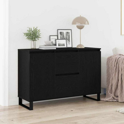 Vidaxl Sideboard Black Oak 101.5 X 35 X 70 Cm Engineered Wood from B&Q