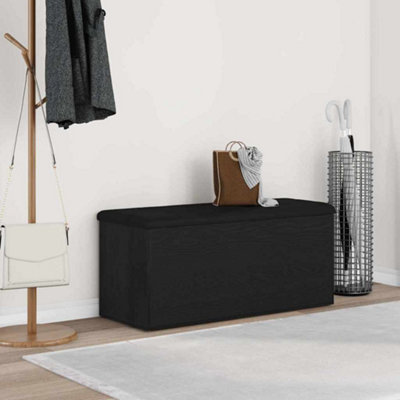 B&Q -  Storage Bench Black Oak 102 X 42 X 45 Cm Engineered Wood