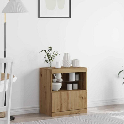 Vidaxl Led Sideboard Brown 60.5 X 37 X 67 Cm Engineered Wood from B&Q