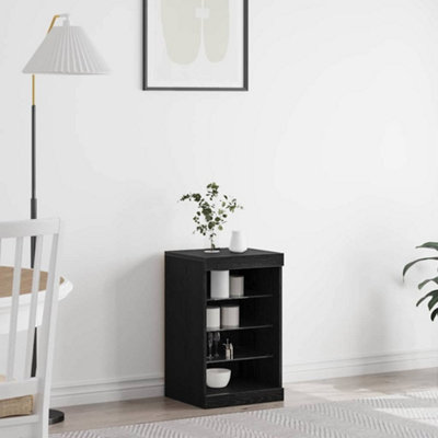 Vidaxl Led Sideboard Black Oak 41 X 37 X 67 Cm Engineered Wood from B&Q