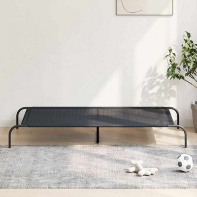 B&Q -  Elevated Dog Bed Black 150X90X20 Cm Textilene And Steel