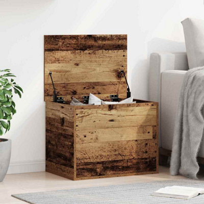 B&Q -  Storage Box Old Wood 60 X 42 X 46 Cm Engineered Wood
