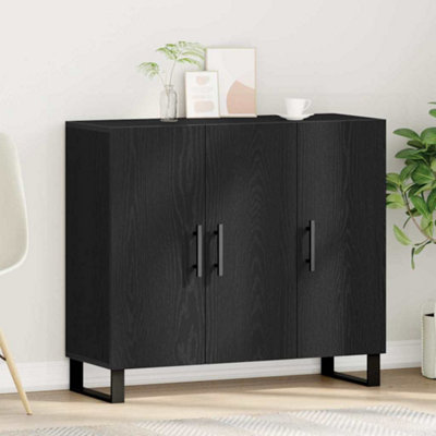 B&Q -  Sideboard Black Oak 90 X 34 X 80 Cm Engineered Wood
