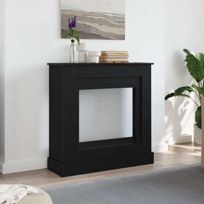 B&Q -  Fireplace Surround Black Oak 90X30X90 Cm Engineered Wood