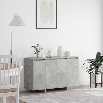 B&Q -  Sideboard Concrete Grey 120 X 41 X 75 Cm Engineered Wood