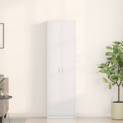 B&Q -  Wardrobe With Shelf White 55 X 25 X 189 Cm Engineered Wood