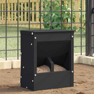 Walplus Black Rabbit Feeder 20X12.5X25Cm Cold Rolled Steel3Kg Capacity 1 X Feeder from B&Q