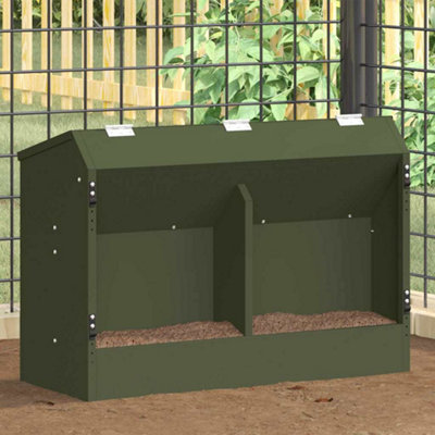 Walplus Olive Green Rabbit FeederIncludes 6Kg Capacity Feeder from B&Q