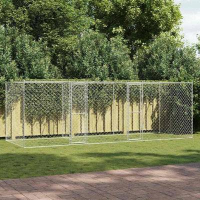 Walplus Silver Dog Cage 600 X 200 X 200 Cm Galvanised Steel1 X Dog Cage