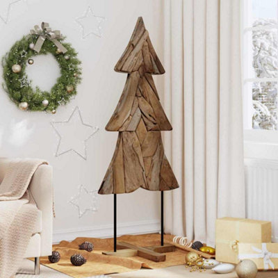 B&Q -  Christmas Tree With Stand Brown 150 Cm Solid Teak Wood