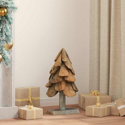 Vidaxl Christmas Tree With Stand Brown 60 Cm Solid Teak Wood from B&Q