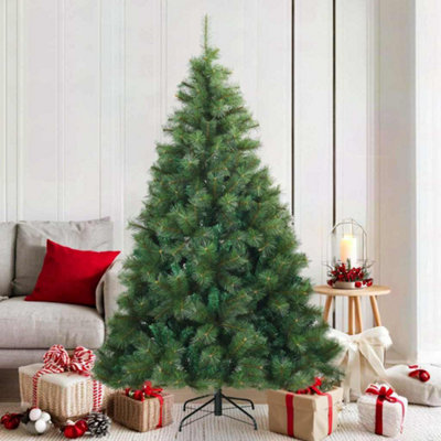 Vidaxl Artificial Hinged Christmas Tree Green 180 Cm PvcSteel from B&Q