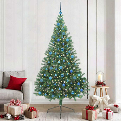 Vidaxl Artificial Pre-Lit Christmas Tree Green 240 Cm Pvc from B&Q