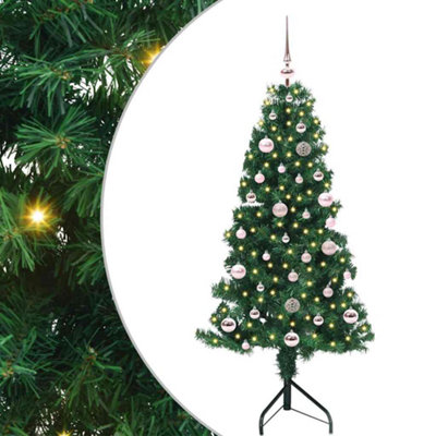 Vidaxl Corner Artificial Christmas Tree Green 150 Cm Pvc And Metal - Image 3