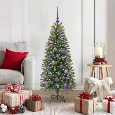 Vidaxl Artificial Christmas Tree With 150 Leds Green 120 Cm Pe And Pvc from B&Q