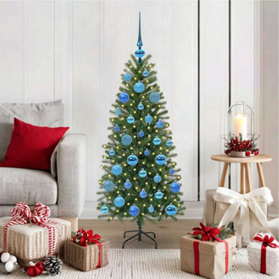 Vidaxl Artificial Christmas Tree With 150 Leds Green 120 Cm Pe And Pvc