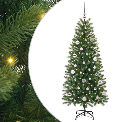 Vidaxl Artificial Christmas Tree With 150 Leds Green 150 Cm Pe And Pvc from B&Q