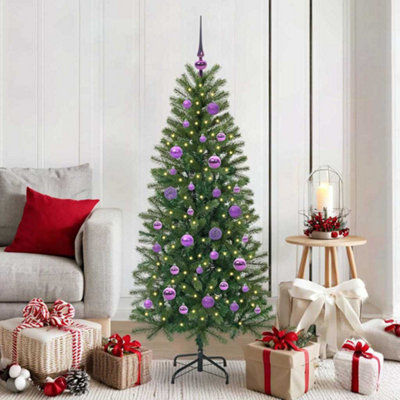 Vidaxl Artificial Christmas Tree With 150 Leds Green 150 Cm Pe And Pvc from B&Q