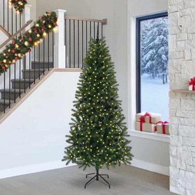Vidaxl Artificial Christmas Tree With 300 Leds Green 240 Cm Pe And Pvc from B&Q
