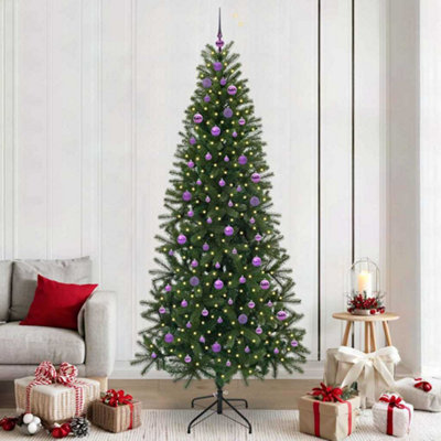 Vidaxl Artificial Christmas Tree With 300 Leds Green 240 Cm Pe And Pvc from B&Q
