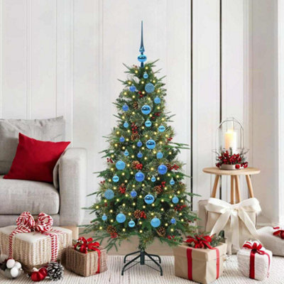 Vidaxl Green Artificial Hinged Christmas Tree 150 Cm Pe And Pvc