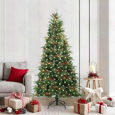 Vidaxl Artificial Hinged Christmas Tree Green 210 Cm Pe And Pvc