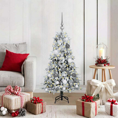 Vidaxl Green Artificial Hinged Christmas Tree 120 Cm Pe And Pvc