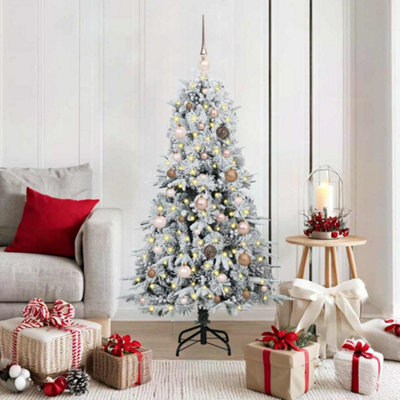 Vidaxl Artificial Hinged Christmas Tree White 150 Cm Pe And Pvc from B&Q