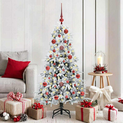 Vidaxl Green Artificial Hinged Christmas Tree 150 Cm Pe And Pvc