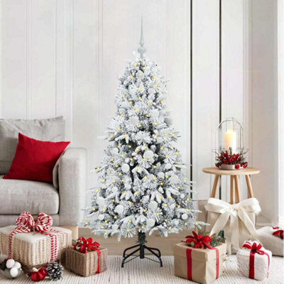 Vidaxl Artificial Hinged Christmas Tree White 150 Cm Pe And Pvc from B&Q
