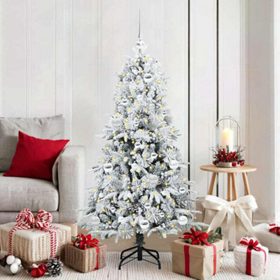 Vidaxl Artificial Hinged Christmas Tree White 150 Cm Pe And Pvc from B&Q