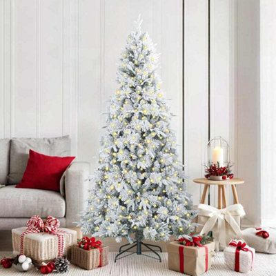 Vidaxl Green Artificial Hinged Christmas Tree 180 Cm Pe And Pvc