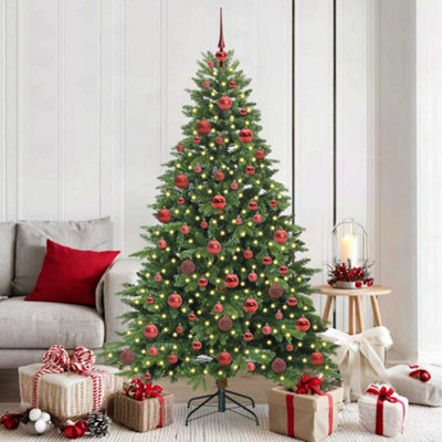 Vidaxl Green Artificial Christmas Tree With 300 Leds 180 Cm Pe And Pvc