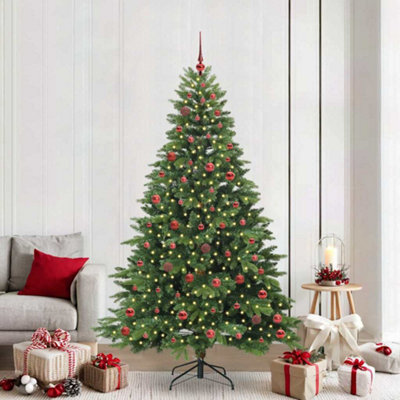 Vidaxl Green Artificial Christmas Tree With 300 Leds 210 Cm Pe And Pvc