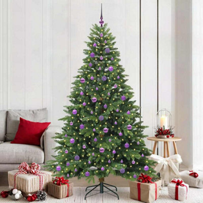 Vidaxl Green Artificial Christmas Tree With 300 Leds 210 Cm Pe And Pvc