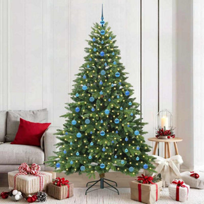 Vidaxl Artificial Christmas Tree With 300 Leds Green 210 Cm Pe And Pvc