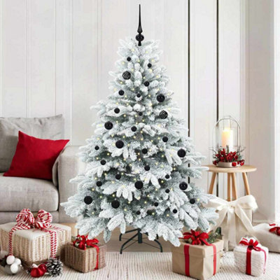 Vidaxl Artificial Christmas Tree With 150 Leds White 150 Cm Pe And Pvc from B&Q