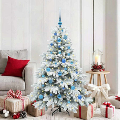 B&Q -  Artificial Christmas Tree With 150 Leds White 150 Cm Pe And Pvc