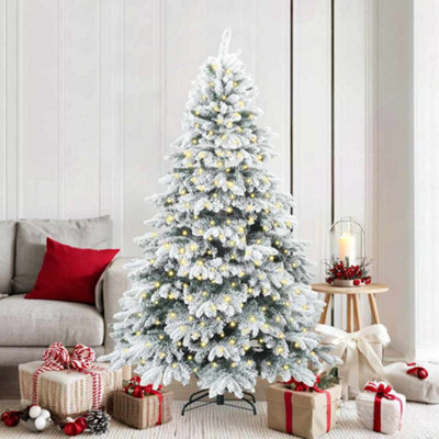 Vidaxl Artificial Christmas Tree With 300 Leds White 180 Cm Pe And Pvc from B&Q