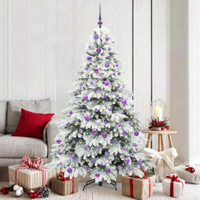 Vidaxl Artificial Christmas Tree With 300 Leds White 180 Cm Pe And Pvc from B&Q