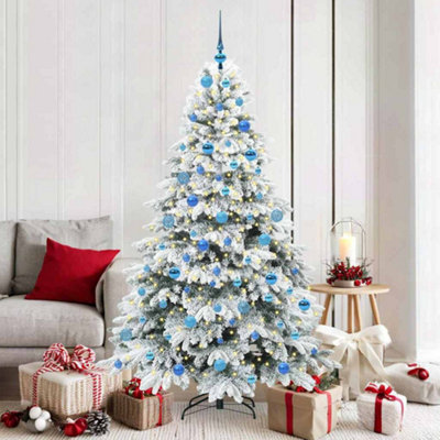 Vidaxl Artificial Christmas Tree With 300 Leds White 180 Cm Pe And Pvc from B&Q