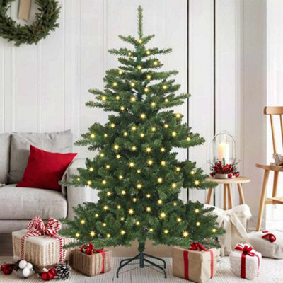 Vidaxl Artificial Hinged Christmas Tree With 150 Leds 150 Cm Pvc