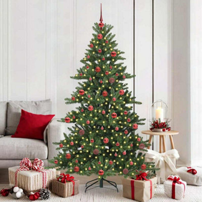 Vidaxl Artificial Hinged Christmas Tree With 300 Leds 180 Cm Pvc