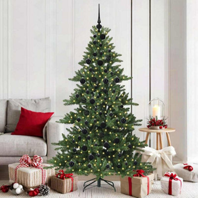 Vidaxl Artificial Hinged Christmas Tree With 300 Leds 180 Cm Pvc