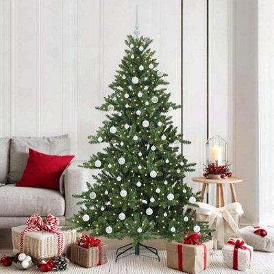 Vidaxl Artificial Hinged Christmas Tree With 300 Leds 180 Cm Pvc