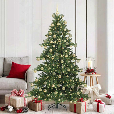 Vidaxl Artificial Hinged Christmas Tree With 300 Leds 180 Cm Pvc
