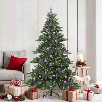 Vidaxl Artificial Hinged Christmas Tree With 300 Leds 180 Cm Pvc
